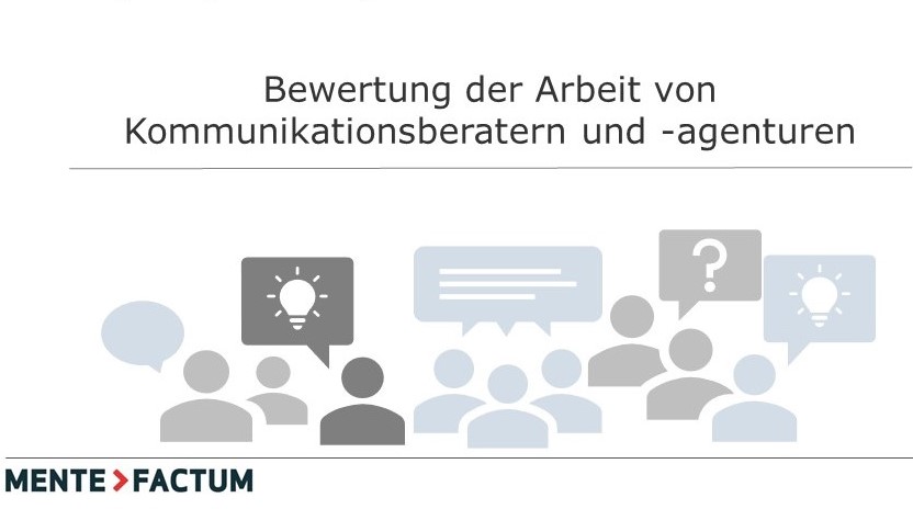 Studie „Bewertung der Arbeit von Kommunikationsberatern und -agenturen“