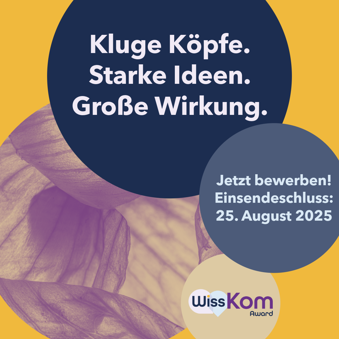 WissKom Award 2025 / Bewerbungsfrist bis 25. August
